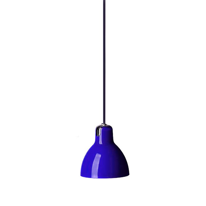 Подвесной светильник Rotaliana Luxy с плафоном из прессованного стекла синего цвета