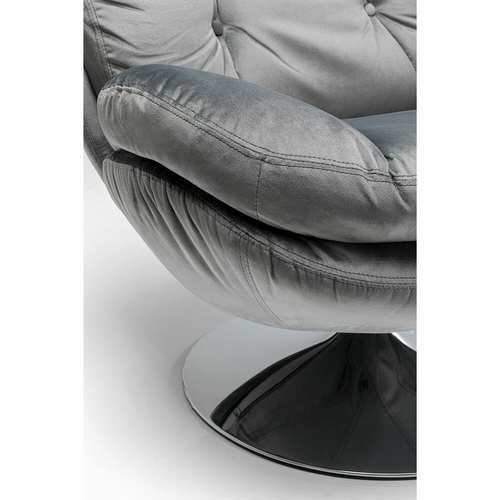 Кресло вращающееся Queens Cosy серого цвета - лучшие Интерьерные кресла в INMYROOM