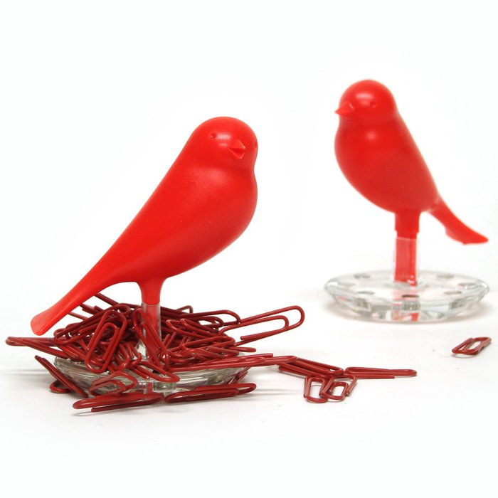 Держатель для скрепок sparrow красный - лучшие Декоративные коробки в INMYROOM