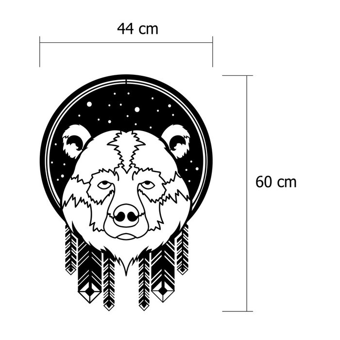 Панно Bear черного цвета - лучшие Декор стен в INMYROOM Панно Bear черного цвета - лучшие Декор стен в INMYROOM