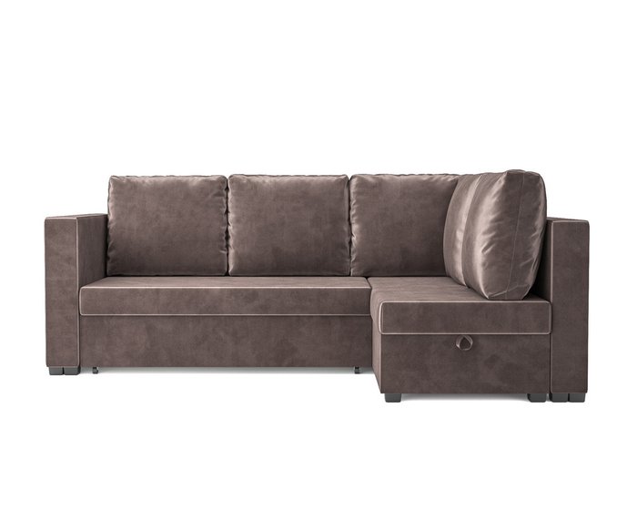Угловой диван-кровать Мансберг серо-коричневого цвета - купить Угловые диваны по цене 33590.0