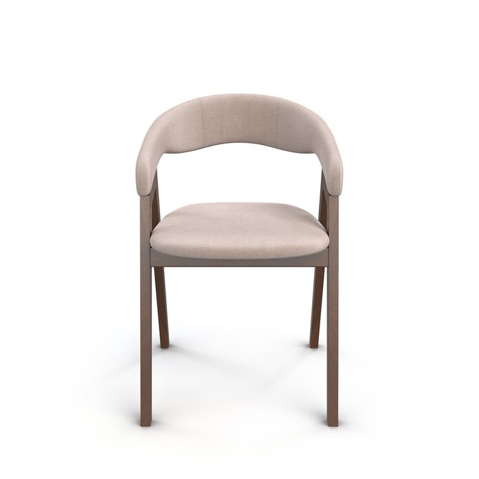 Стул с гнутой спинкой бежевого цвета  - купить Обеденные стулья по цене 12900.0