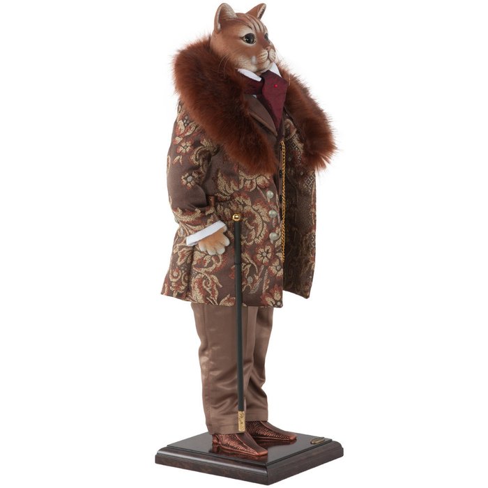 Коллекционная кукла Кот Сэр Генрих коричневого цвета - купить Фигуры и статуэтки по цене 24605.0