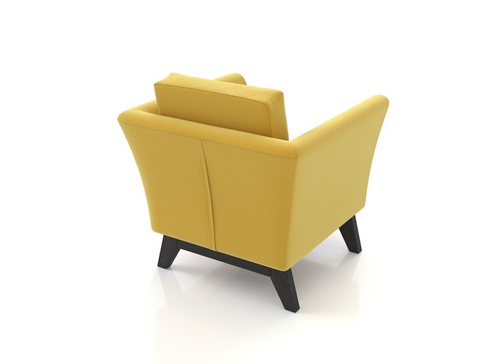 Кресло Дублин с ножками из массива сосны и обивкой из желтого велюра - лучшие Интерьерные кресла в INMYROOM