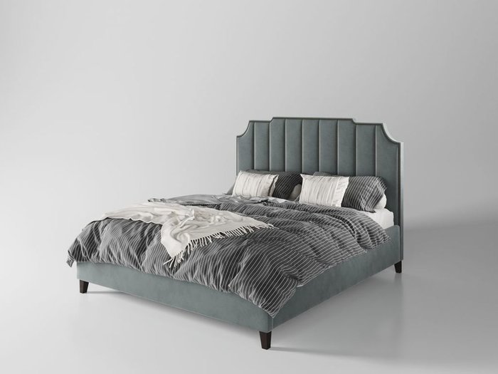 Кровать Даллас 160х200 серого цвета  с подъемным механизмом