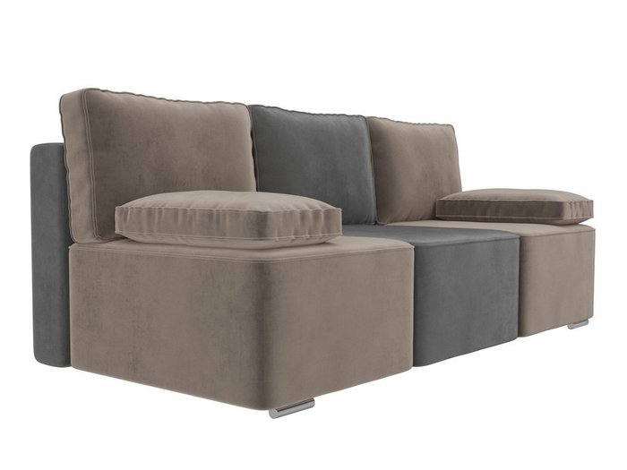 Прямой диван-кровать Радуга серо-коричневого цвета - лучшие Прямые диваны в INMYROOM