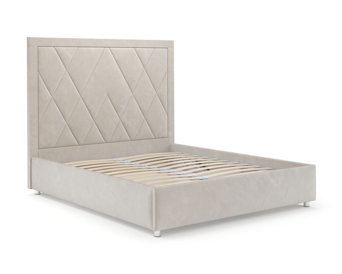 Кровать Треви 140х190 бежевого цвета с подъемным механизмом (вельвет) - лучшие Кровати для спальни в INMYROOM