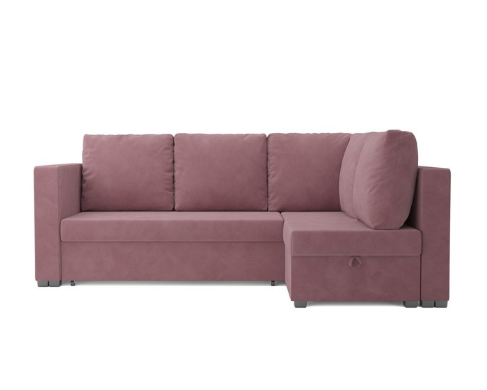 Угловой диван-кровать Мансберг пудрового цвета - купить Угловые диваны по цене 33590.0
