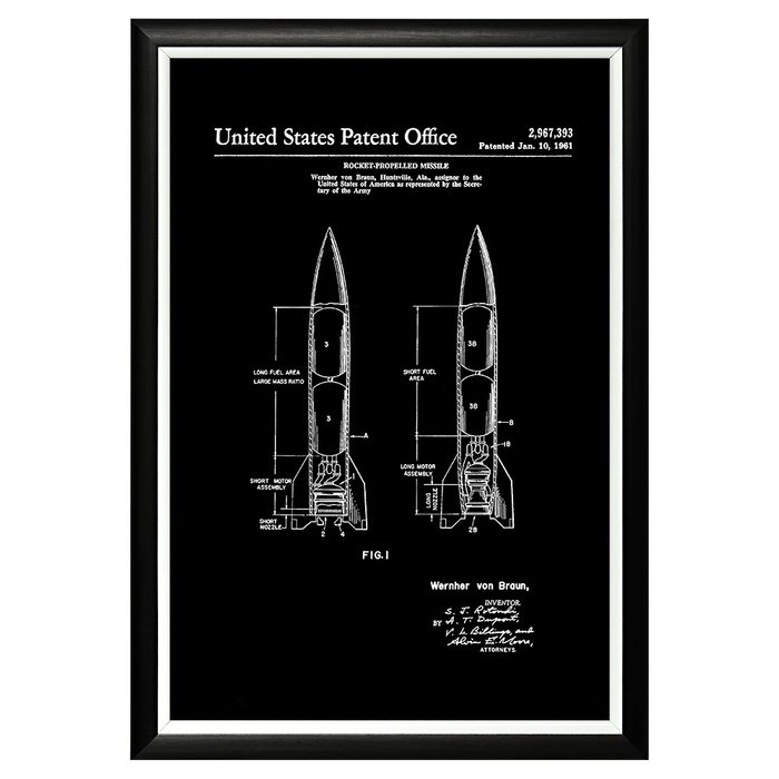 Арт-постер Патент на ракетный двигатель