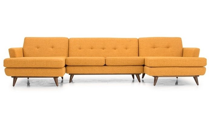 Модульный угловой диван желтого цвета - купить Угловые диваны по цене 184800.0