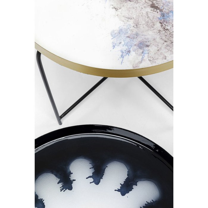 Комплект из двух столиков Mystic с круглой столешницей - лучшие Кофейные столики в INMYROOM