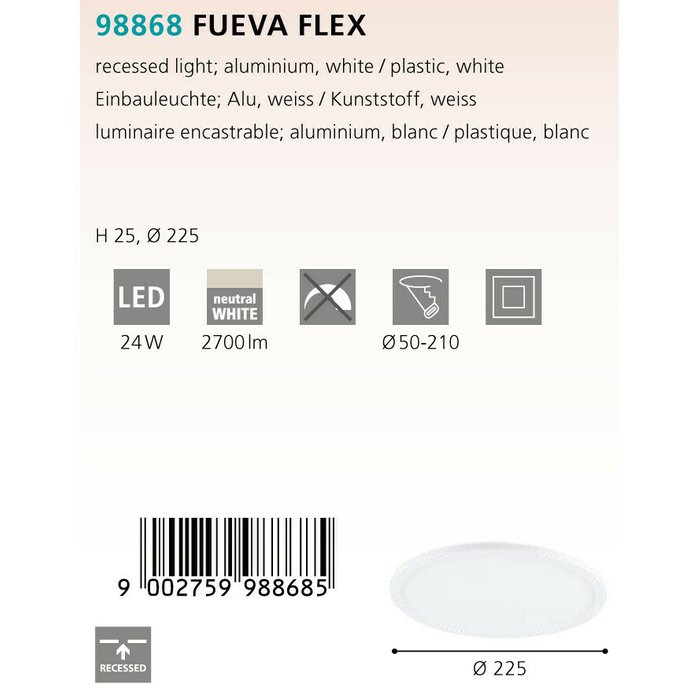 Светильник точечный Fueva Flex белого цвета - купить Потолочные светильники по цене 990.0