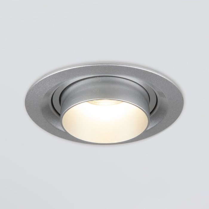 Встраиваемый светодиодный светильник с регулировкой угла освещения 9920 LED 15W 4200K серебро Zoom - купить Встраиваемые споты по цене 493.0