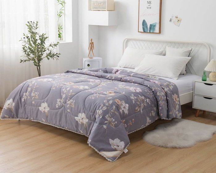 Одеяло Долли 160х220 серого цвета - купить Одеяла по цене 7742.0