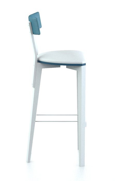 Стул барный Rectangle бело-голубого цвета - лучшие Барные стулья в INMYROOM