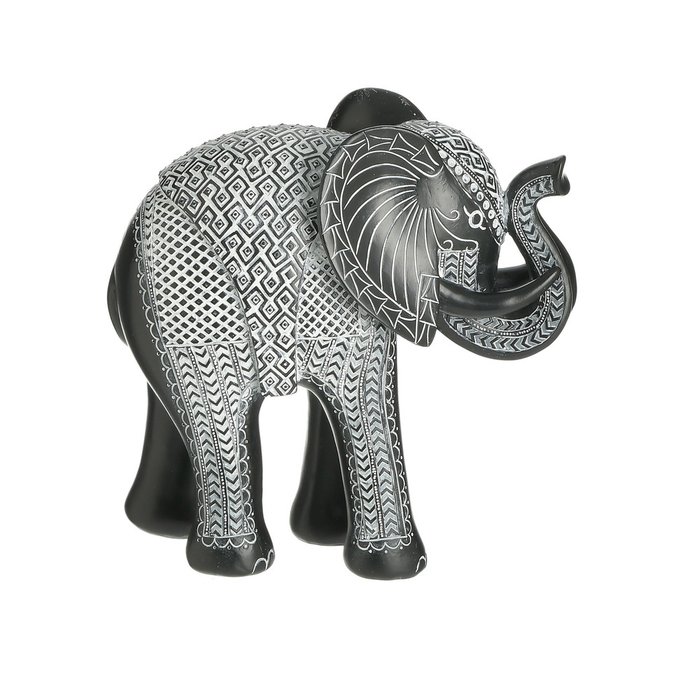 Декор настольный Слон черно-белого цвета - купить Фигуры и статуэтки по цене 2360.0