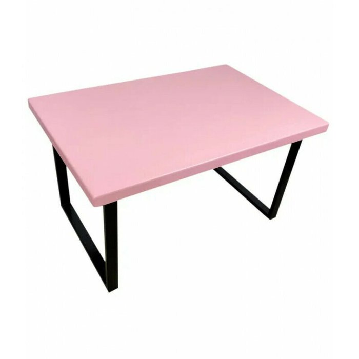Стол журнальный Loft 120х70 со столешницей розового цвета