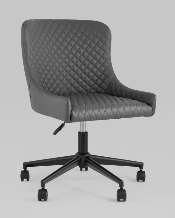 Стул офисный Ститч Хани экокожа серый - купить Офисные кресла по цене 9990.0