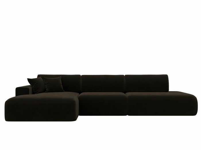 Угловой диван-кровать Лига 036 Модерн Лонг темно-коричневого цвета левый угол - купить Угловые диваны по цене 109999.0