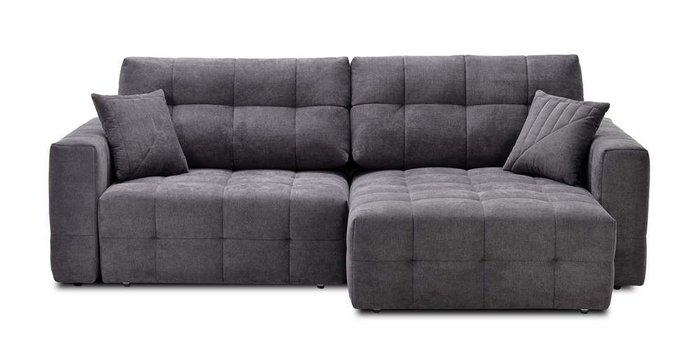 Угловой модульный диван-кровать Энзо темно-серого цвета - купить Угловые диваны по цене 63560.0
