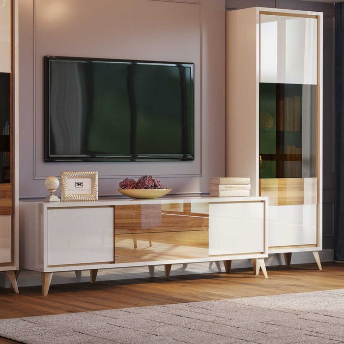 Мебель для гостиной Vida №4 бежево-белого цвета - лучшие Гостиные гарнитуры в INMYROOM