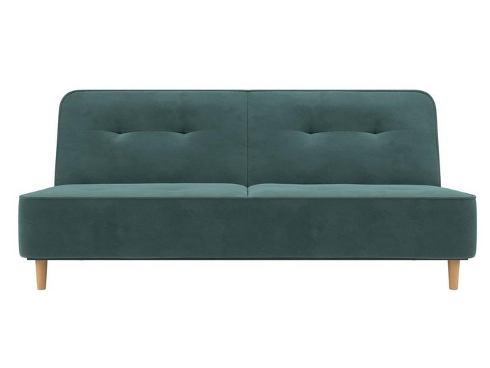 Прямой диван-кровать Потрленд бирюзового цвета - купить Прямые диваны по цене 29990.0