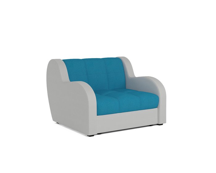 Кресло-кровать Барон сине-белого цвета