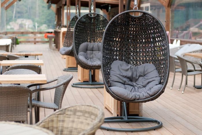 Подвесное кресло Тенерифе темно-коричневое - лучшие Садовые кресла в INMYROOM