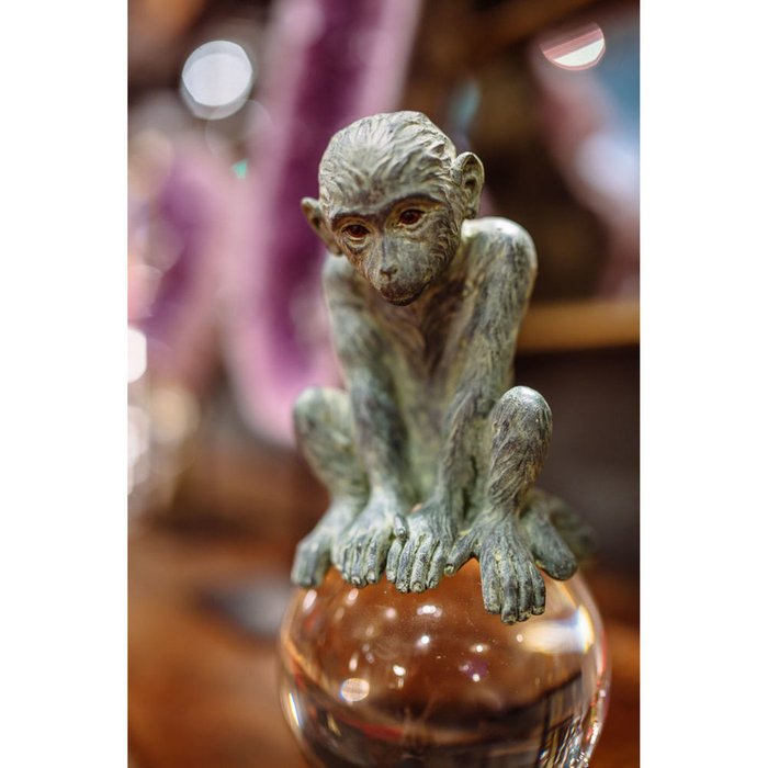 Предмет декоративный Monkey серого цвета - купить Фигуры и статуэтки по цене 10640.0
