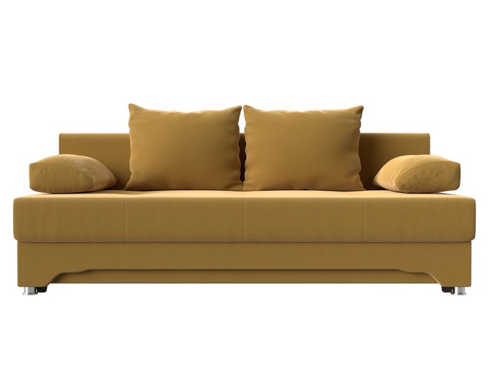 Диван-кровать Ник желтого цвета - купить Прямые диваны по цене 26999.0