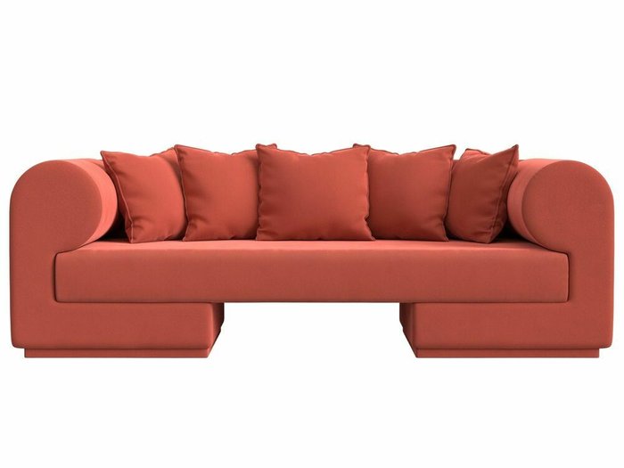 Прямой диван Кипр кораллового цвета - купить Прямые диваны по цене 47999.0