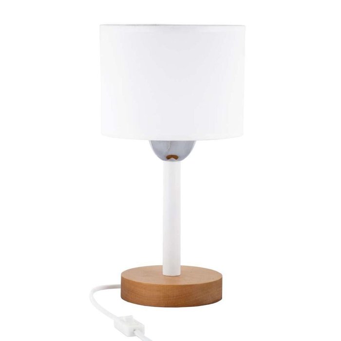 Настольная лампа  Белла с белым абажуром