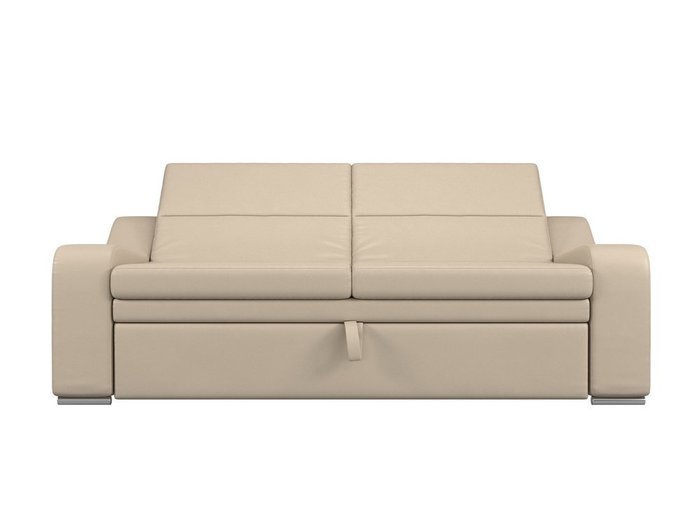 Прямой диван-кровать Медиус бежевого цвета (экокожа) - купить Прямые диваны по цене 45999.0
