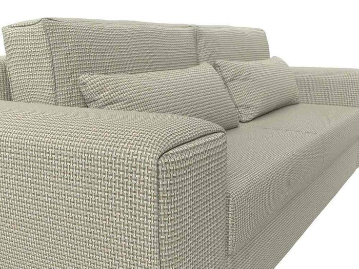 Прямой диван-кровать Лига 008 серо-бежевого цвета - лучшие Прямые диваны в INMYROOM