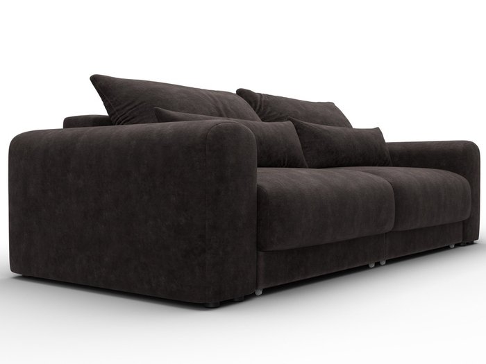 Диван-кровать Лига-056 темно-коричневого цвета - лучшие Прямые диваны в INMYROOM Диван-кровать Лига-056 темно-коричневого цвета - лучшие Прямые диваны в INMYROOM