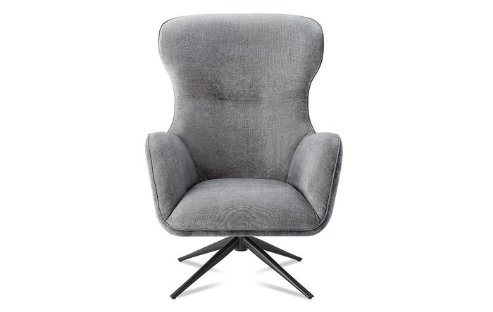 Кресло с поворотным механизмом Lucille серого цвета - купить Интерьерные кресла по цене 87770.0