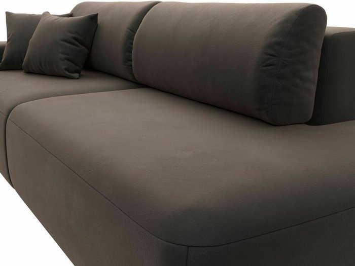 Диван-кровать Лига 036 Модерн коричневого цвета с левым подлокотником - лучшие Прямые диваны в INMYROOM