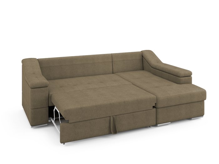 Угловой раскладной диван Liverpool правый светло-коричневого цвета - купить Угловые диваны по цене 86600.0