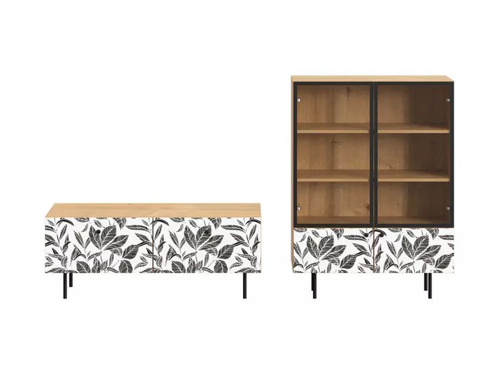 Композиция Frida 5 с принтом Floral на металлических ножках - купить Гостиные гарнитуры по цене 72492.0