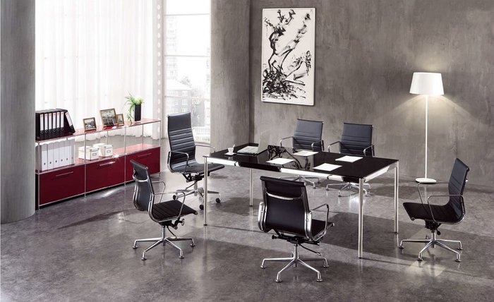 Стол SmartModule стеклянная столешница 160 cm - лучшие Офисные столы в INMYROOM