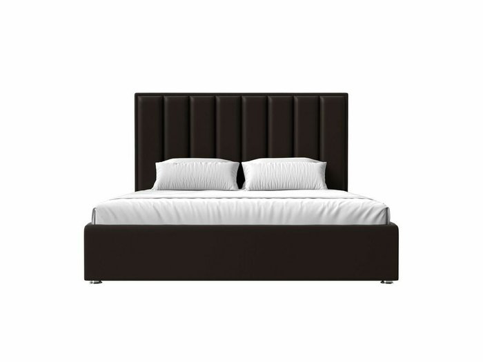Кровать Афродита 180х200 темно-коричневого цвета с подъемным механизмом (экокожа) - купить Кровати для спальни по цене 87999.0
