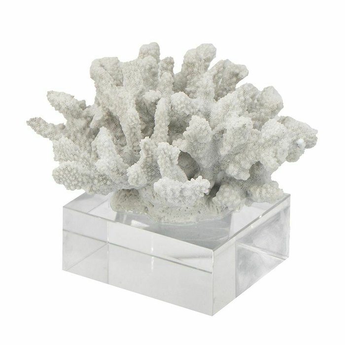 Декор Коралл белого цвета