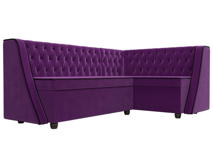 Кухонный угловой диван Лофт фиолетового цвета правый угол - лучшие Угловые диваны в INMYROOM