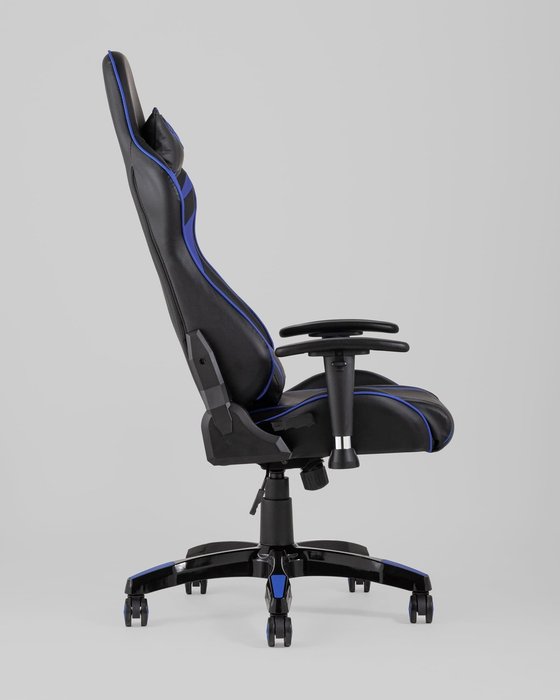 Кресло игровое Top Chairs Corvette черно-синего цвета - лучшие Офисные кресла в INMYROOM