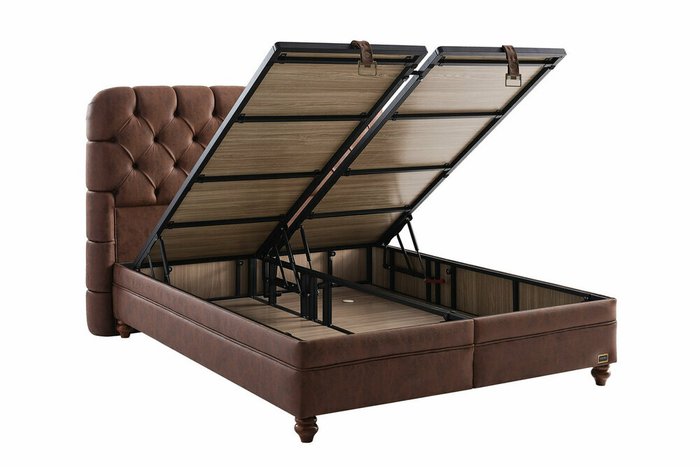 Кровать с подъёмным механизмом Comfizone 180х200 коричневого цвета - купить Кровати для спальни по цене 236800.0