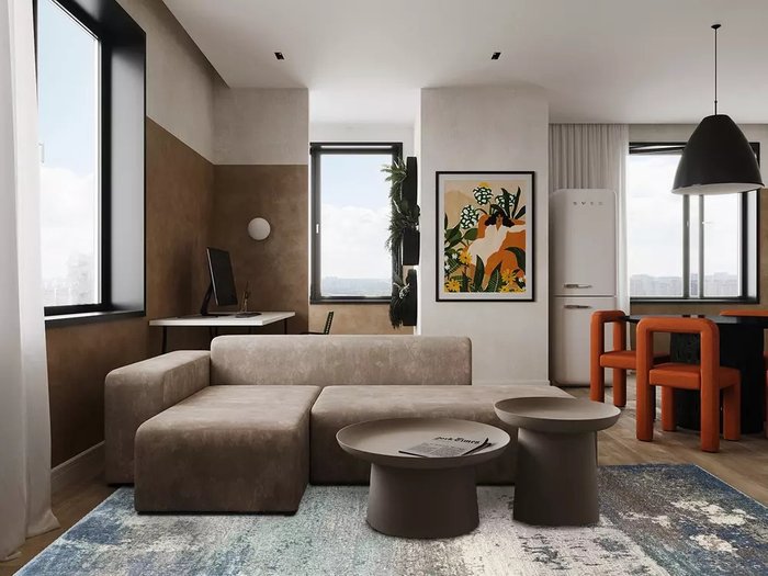 Ковер Basalt 200х300 сине-серого цвета - лучшие Ковры в INMYROOM