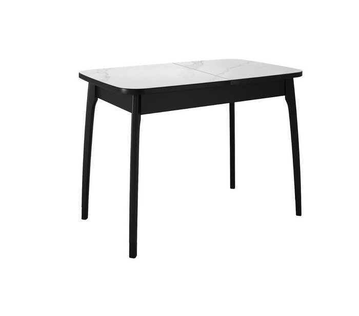 Раздвижной обеденный стол DikLine MK40 черно-белого цвета Раздвижной обеденный стол DikLine MK40 черно-белого цвета