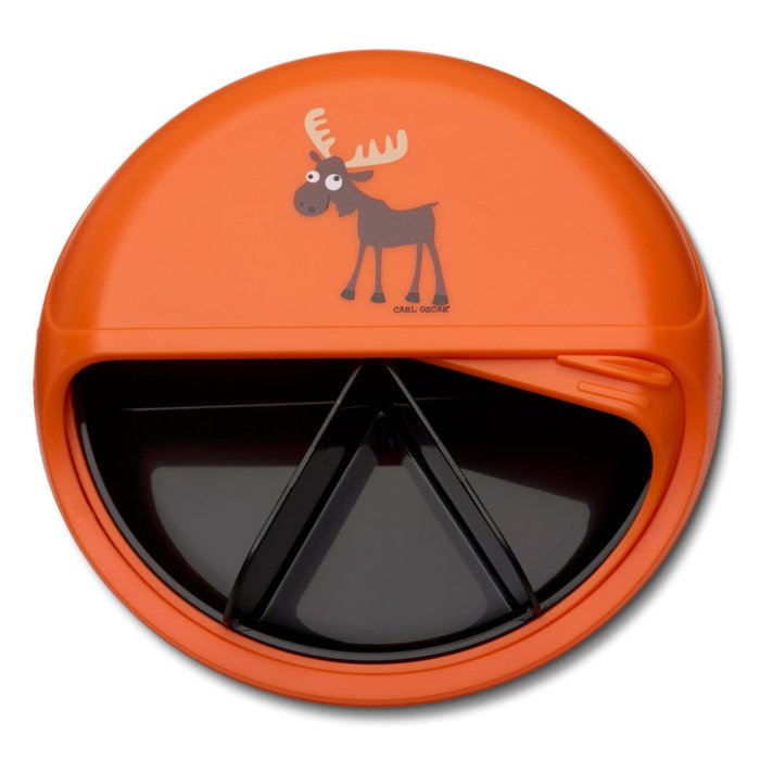 Ланч-бокс для перекусов Snack Disc Moose оранжевого цвета - купить Емкости для хранения по цене 3910.0