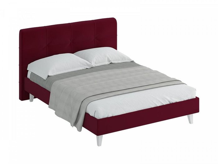 Кровать Queen Anna бордового цвета 160x200