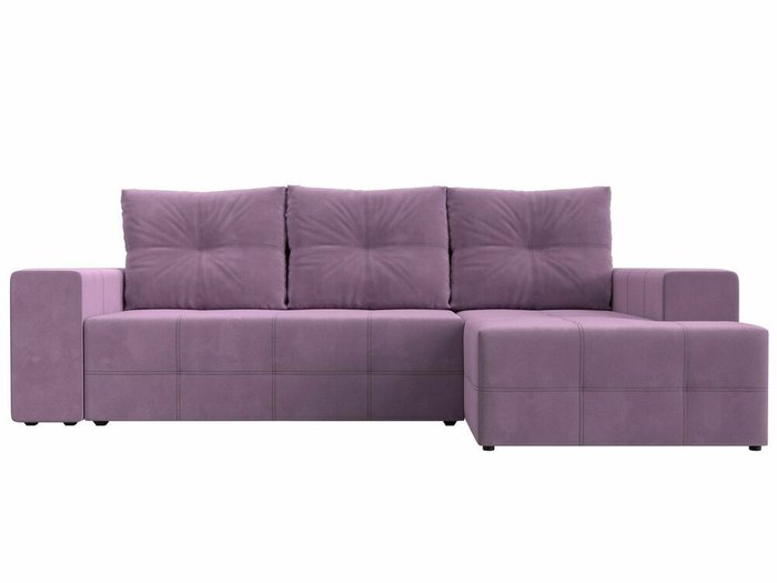 Угловой диван-кровать Перри сиреневого цвета правый угол - купить Угловые диваны по цене 59999.0